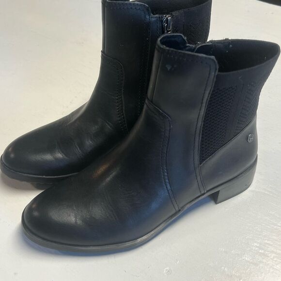 Aetrex Womens Kaitlyn Leather Round Toe Ankle Fashion Boots, Black, Size 36 - Picture 5 of 16